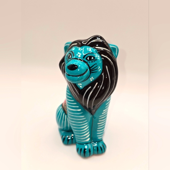 Disney Lion King Folkart Turquoise Figurine Piggy Bank - Picture 2 of 8